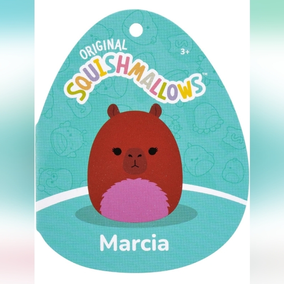 Squishmallows Original 8-Inch Marcia Maroon Capybara Plush NWT - Picture 6 of 11